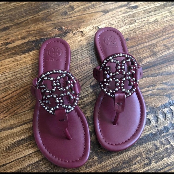 New Tory Burch Embellished Miller Sandals - Picture 1 of 10